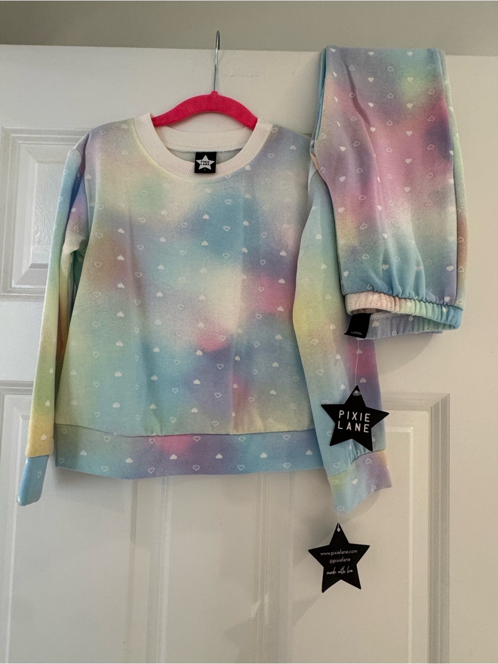 Pixielane Pastel Rainbow Heart Kids Matching Set